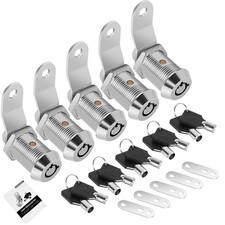5 Pack Cabinet Lock with Keys, 7/8  RV Storage Locks Keyed Alike, RV Locks
