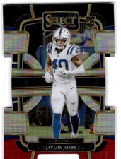 2023 Panini Select #42 Jaylon Jones Black and Red Prizms Die Cuts