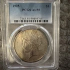 1925 PCGS MS65 OGH Peace Dollar $1 Au 55 Nice Coin
