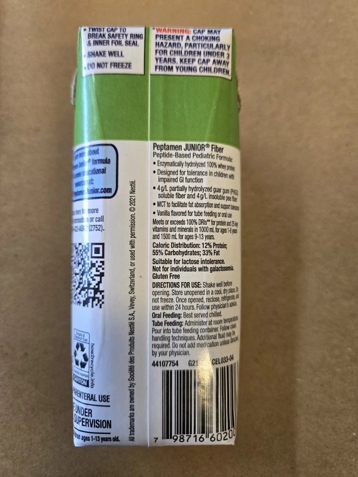 Peptamen Junior Fiber Vanilla, 8.45 Fluid Ounce, Case Of 24, Expire Dec 27, 2025 - Image 3 of 4