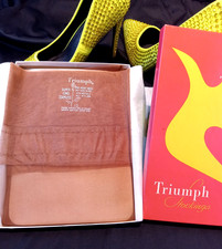 SZ 12x39 SUPER LONG- VTG TALL GIRLS GARTER SILKY NYLON STOCKINGS- LARGE  LONG 1