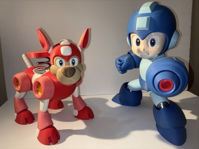 LARGE MEGA MAN & RUSH DOG STATUE FIGURES 3D PRINTED COLLECTOR S GRADE COLLECTION