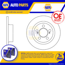 Image of 2x Brake Discs Pair Solid fits SUZUKI SWIFT Mk3 1.6 Rear 2012 on M16A 259mm Set