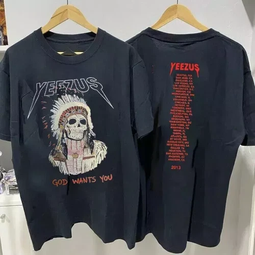 Yeezus Kanye West Tour 2013 Cotton Black Unisex T-shirt - product listing photo