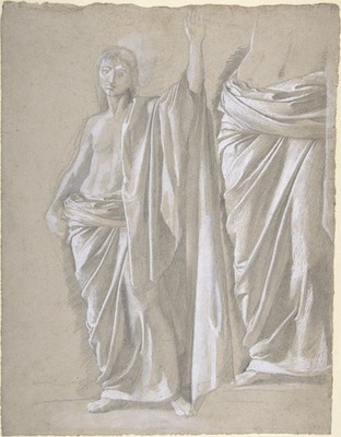 Edgar Degas Draped Figure Study 1857 Vintage Art Reprint Wall Art