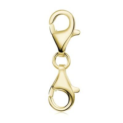 MATERIA Gold Karabiner Doppel Verschluss 925 Sterlingsilber vergoldet Zubehör