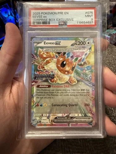 Eevee Ex Surprise Box Exclusive Pokemon Prismatic Evolutions 075/131 PSA 9 #075