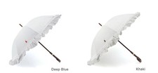 POLO RALPH LAUREN Striped Frill Umbrella all-weather Long UV 22658