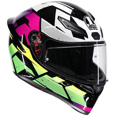 AGV K1-S Punkpulse Integralhelm Motorrad Motorradhelm schwarz lila limette