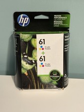 HP 61 Tri Color Ink Cartridges Combo 2-Pack Genuine OEM Exp 9/2019