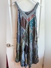Advance Patchwork Midi Dress Coverup Bohemian Hippie Summer Festival One Size