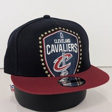 Cleveland Cavaliers New Era 9Fifty Snapback Hat Black Red Embroidered Logo NBA
