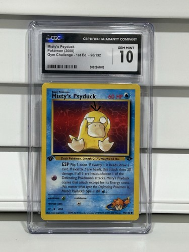 Misty's Psyduck (1st Edition) graded CGC 10 for sale on eBay