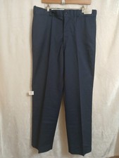 NWT Vintage Men's Sears Perma Prest Full Cut Work Pants In Navy Blue Size 38x32