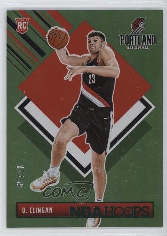 2024-25 Panini NBA Hoops Hoops Tribute Green /99 Donovan Clingan #293 1n3b