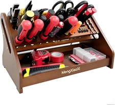 Bamboo Screwdriver Organizer Rack Desktop Hand Tool Stand Repair Tool Storage Ho