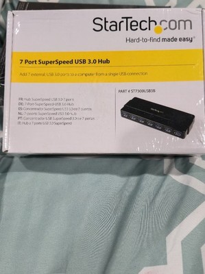 NEW StarTech.com 7 Port SuperSpeed USB 3.0 Hub Sealed