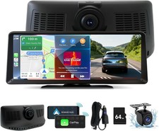 8.1" HD Carplay Screen for Car Stereo, 2K Dash Cam Wireless Portable TouchScreen