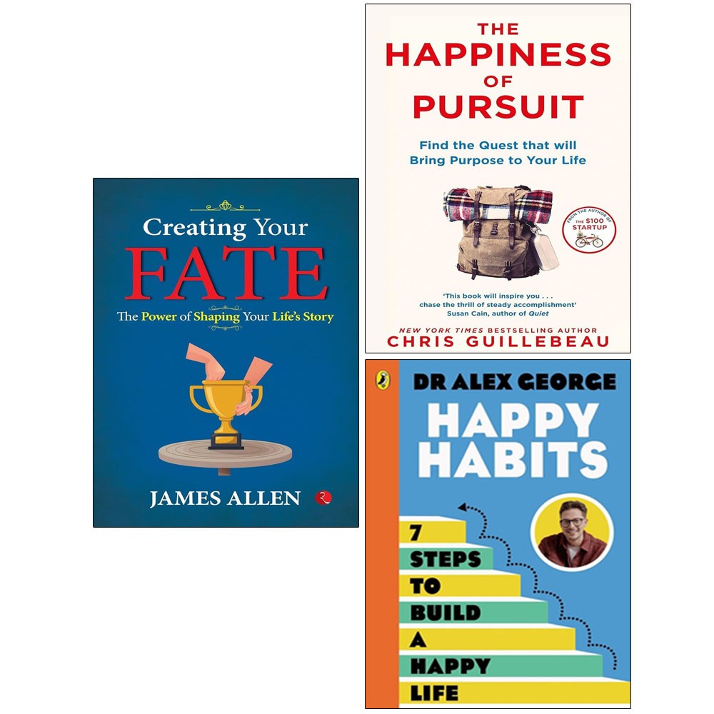 Happiness of Pursuit,Happy Habits, Creating Your Fate James Allen 3 Books Set