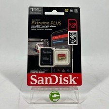 New SanDisk Extreme PLUS 256GB microSDXC UHS-I Card with Adapter