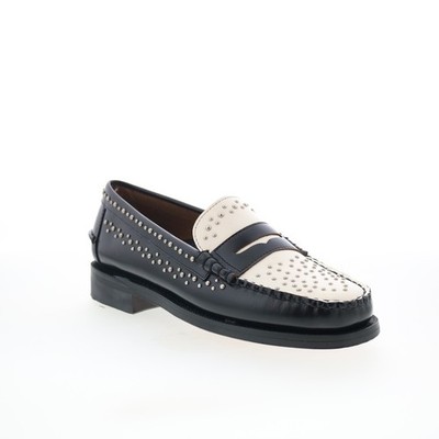 Sebago Dan Studs Herren Schwarz Leder Freizeitschuh