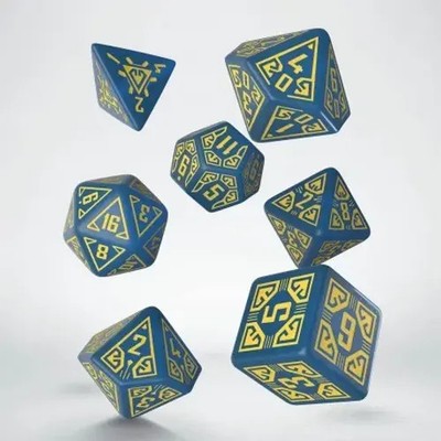 Arcade Blue & yellow Dice Set | QWOARC1E | Q-Workshop | EAN 5907699493944