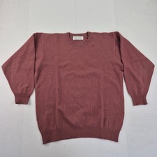 LYLE  SCOTT Jumper Large Red Men's Pure New Wool Casual Knit Pullover