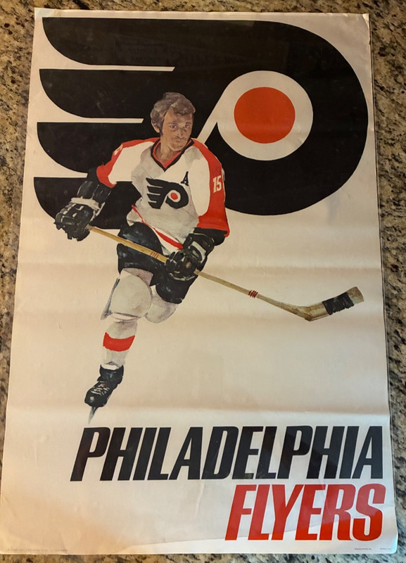 Vintage 1971 Philadelphia Flyers 23 x 35" Poster NHL Sports graphics Rare