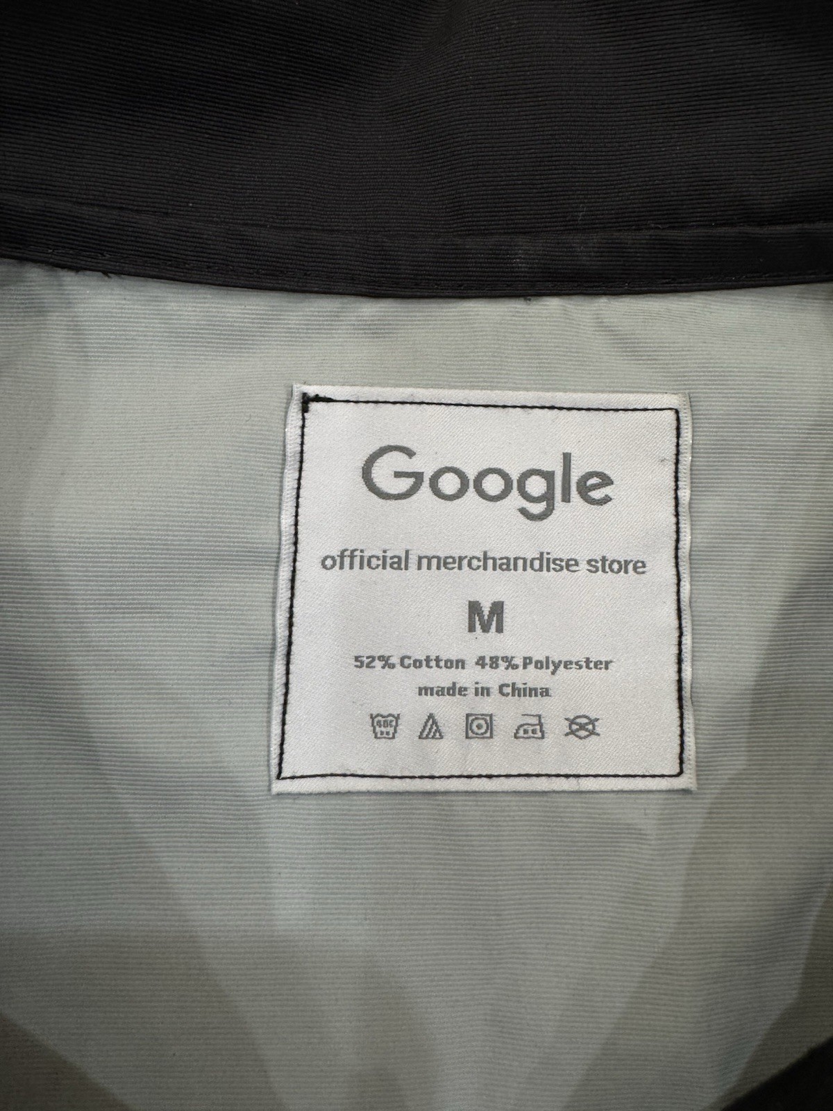Google Android Men's Bomber Jacket MEDIUM Black S… - image 8