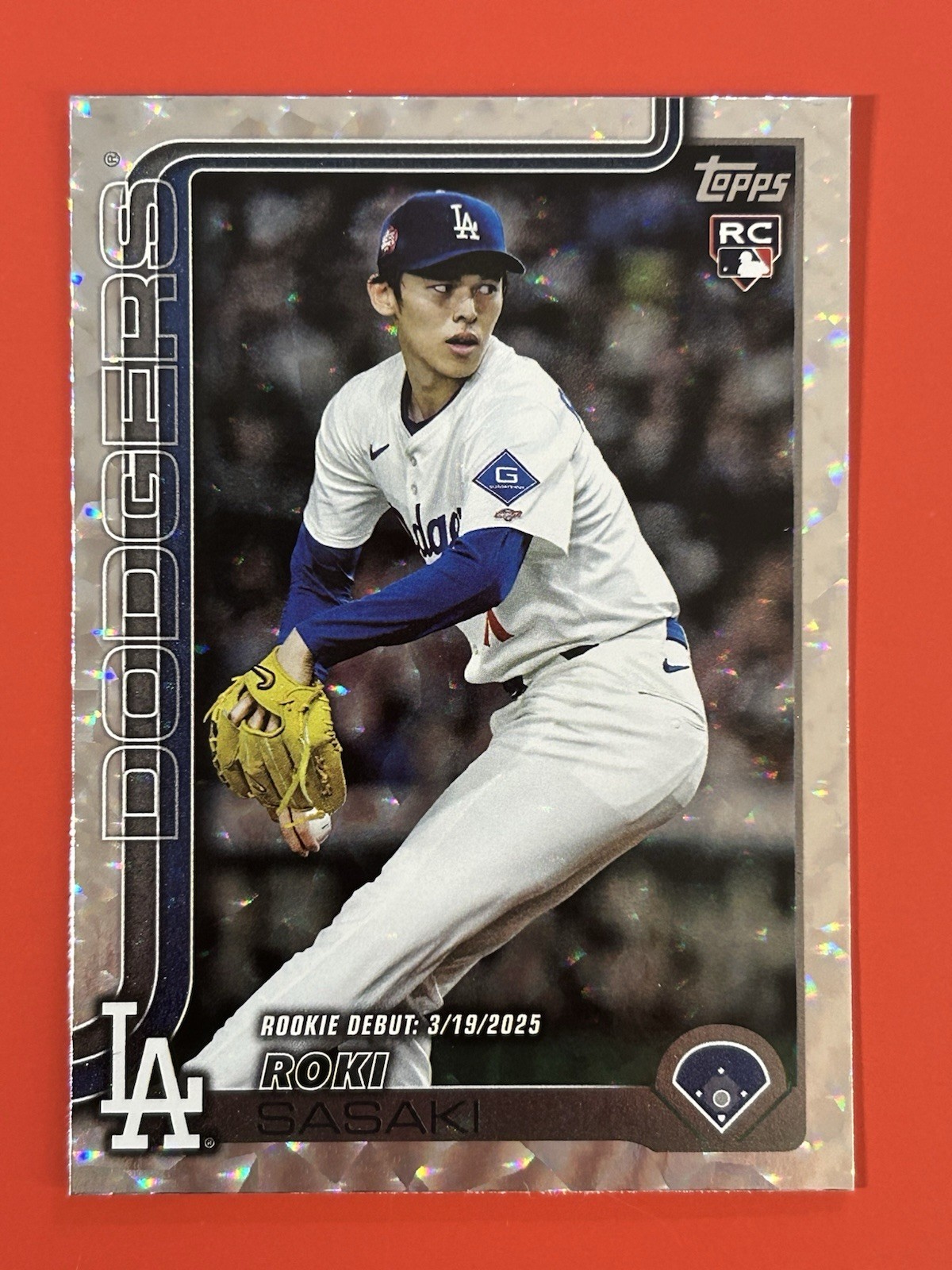 Roki Sasaki 2025 Topps Update Series (RC,SP) Rookie Silver Foilboard #US199 LA