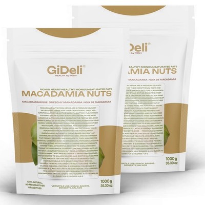 Macadamianüsse Bruch 2kg Macadamia Ungesalzen Rohkost Kerne Müsli Backen GiDeli