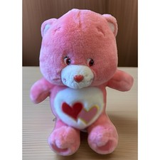 VTG Care Bears Love-A-Lot Bear 13" Plush Pink Toy Talk Sing Motion 2003 WORKS  