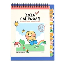 Kakao Friends Everyday 2026 Index Table Desk Calendar Character Monthly Planner
