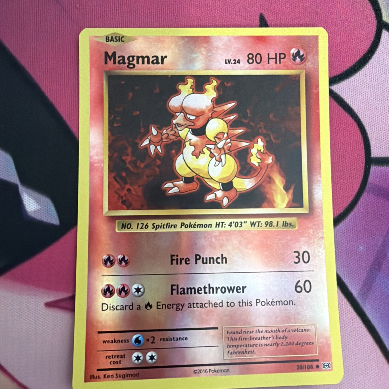Magmar 20/108 Uncommon Evolutions Pokemon Reverse Holo Near Mint
