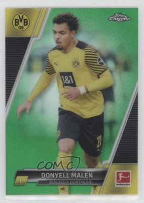 2021 Topps Chrome Bundesliga Green Refractor 80/99 Donyell Malen Rookie RC 0kq