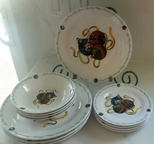 Atico International Yuletide Traditions Christmas Dishes Set Of 12 Pieces