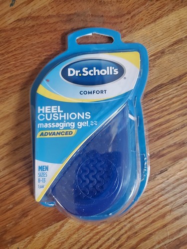 Dr Scholl's HEEL CUSHIONS Massaging Gel *READ MORE* Mens Size 8-13- FREE SHIP
