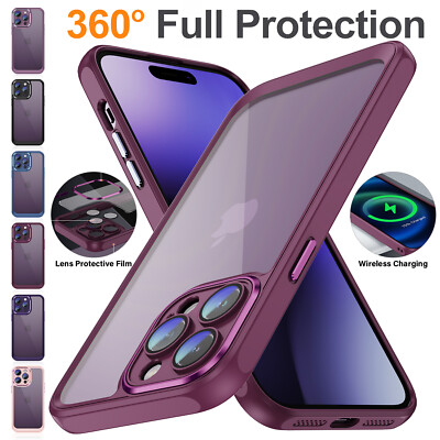 For iPhone 15 Pro 14 Plus 13 12 11 Pro Max Clear Phone Case Shockproof Case