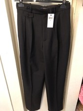 polo ralph lauren women black high waist pants 100 wool sz 2
