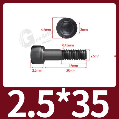 M2 M3 M4 - M12 High Tensile 12.9 Cap Head Allen Bolts Self Colour Socket Screws - Picture 13 of 232