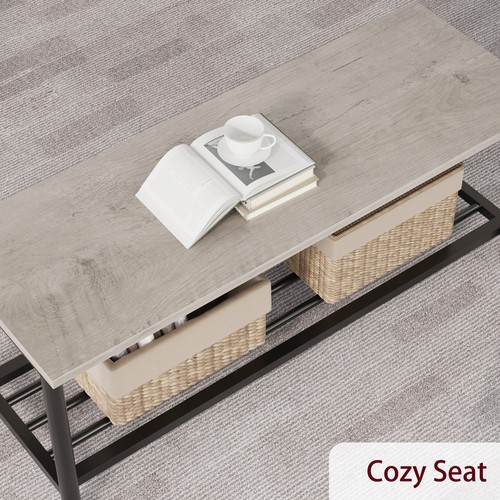 4 Pcs Dining Table and Chairs, Kitchen Table With Storage Bench Dining Table Set - Picture 22 of 26