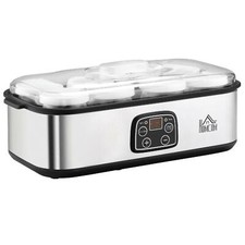 Yogurtiera 8 Vasetti Inclusi Temperatura Regolabile 20-55°C Argento Dechome