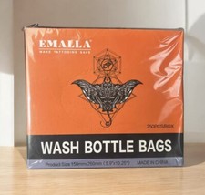 EMALLA Tattoo Wash Bottle Bags Covers Sleeves 250 pcs  New Sealed