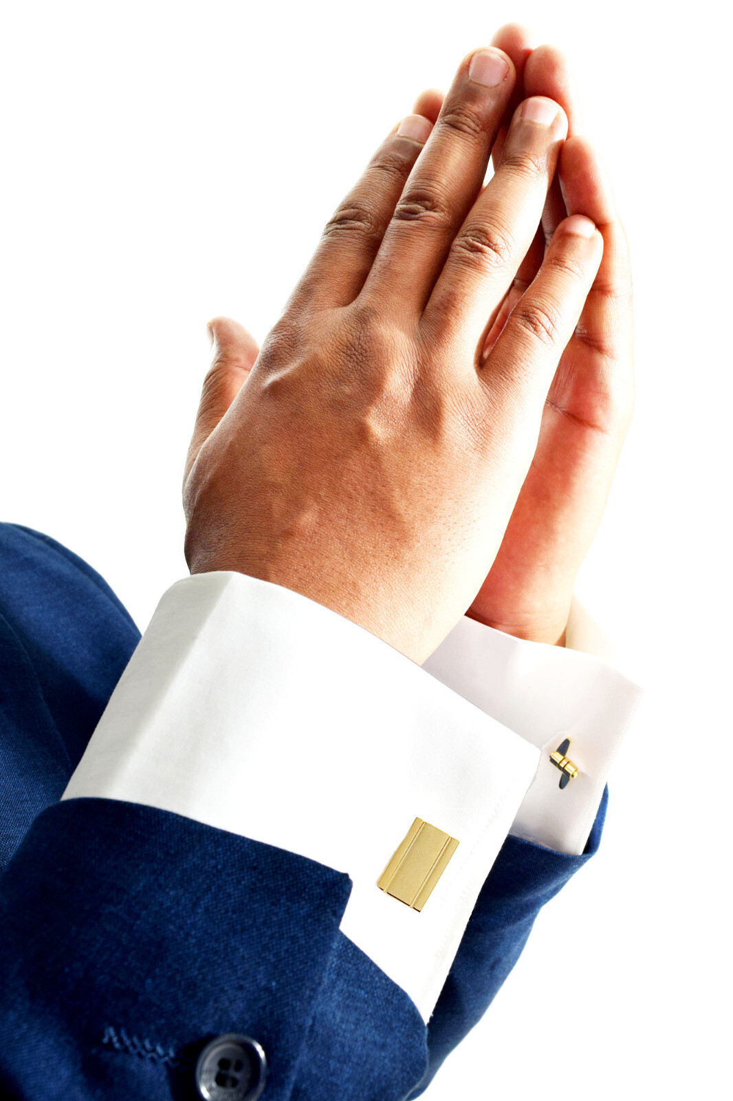 Torqtier Cufflinks for Men 18k Gold Plated Swivel Arms Stainless Steel