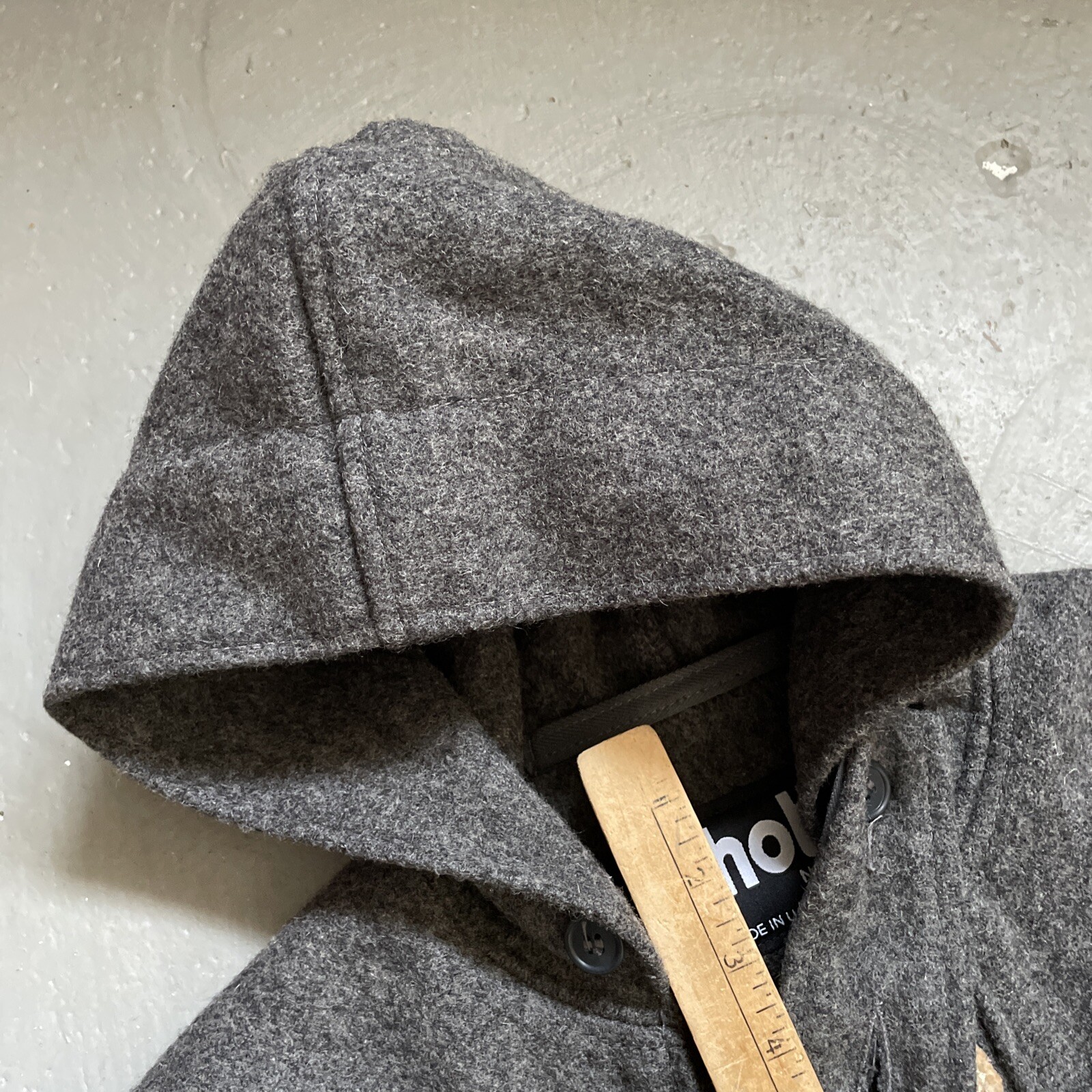 Vintage Schott AT078 Wool Toggle Parka Duffel Style Long Jacket Made In USA L