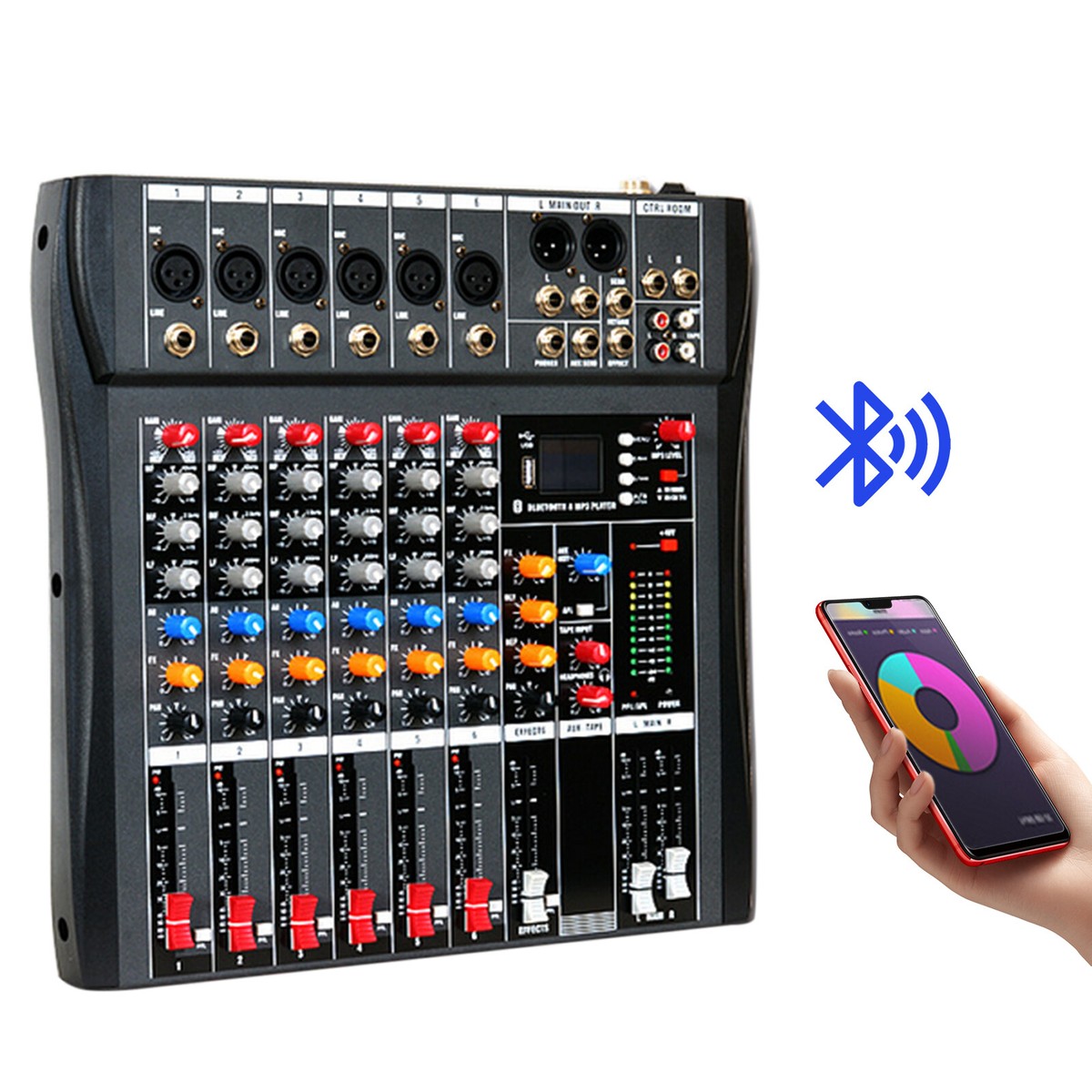 6/8/12/16 Channel Mixing Console Live Studio Audio Mixer USB