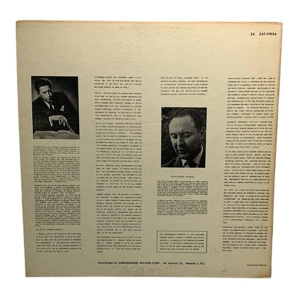LP Georg Philipp Telemann - Suite In A Minor For Flute And Strings Vinyl Record - Image 2 of 2
