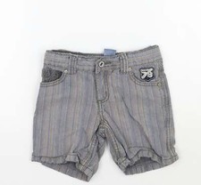 Pumkin Patch Boys Blue Striped Cotton Blend  Jeans Size 12 Months
