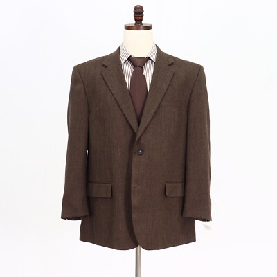 Joseph & Feiss 46R Brown Sport Coat Blazer Jacket HB 2B Wool