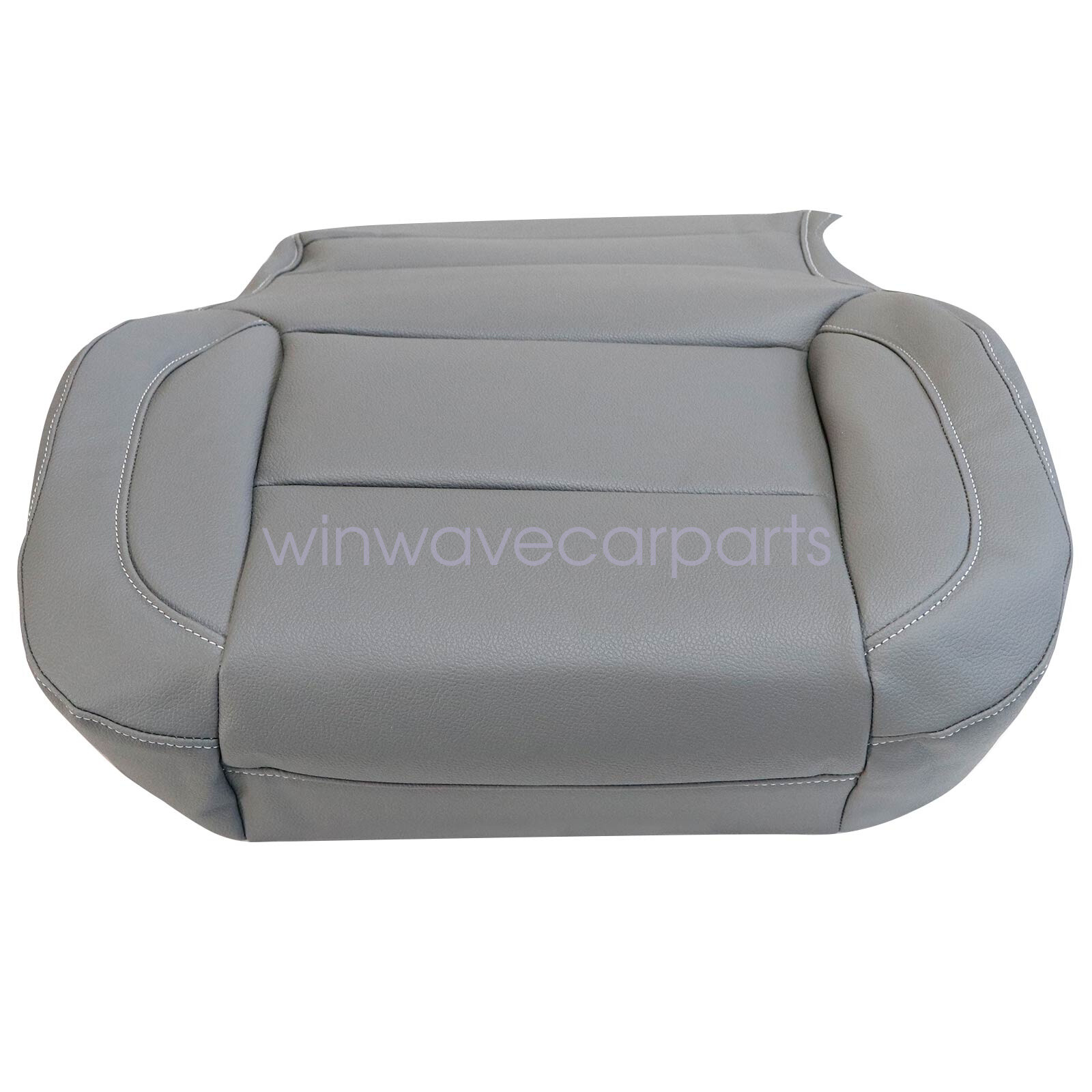 Driver Bottom Leather Seat Cover & Foam Pad Gray For 2016 2017 Chevy Silverado